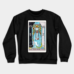 Card #2 - The High Priestess - Rider Waite Smith Tarot Crewneck Sweatshirt